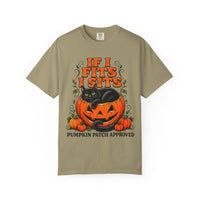 Load image into Gallery viewer, If I Fits I Sits Pumpkin Cat Halloween T-Shirt