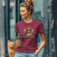 Load image into Gallery viewer, I Do What I Want. Cool Cat Unisex 100% Cotton T-shirt
