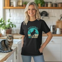Load image into Gallery viewer, Personal Cat Servant, Retro Style Unisex Crewneck T-shirt
