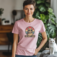 Load image into Gallery viewer, I Do What I Want. Cool Cat Unisex 100% Cotton T-shirt
