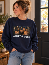 Load image into Gallery viewer, Open The Door – Orange Cat Gang Sweatshirt