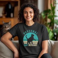Load image into Gallery viewer, Personal Cat Servant, Retro Style Unisex Crewneck T-shirt
