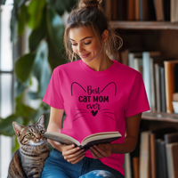 Load image into Gallery viewer, Best Cat Mom Ever, Unisex Crewneck T-shirt
