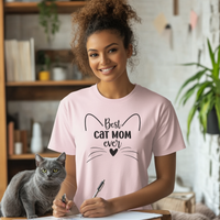 Load image into Gallery viewer, Best Cat Mom Ever, Unisex Crewneck T-shirt
