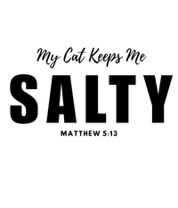 Load image into Gallery viewer, My Cat Keeps Me Salty- Matthew 5:13, Sweatshirt &amp; Tee
