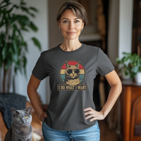 Load image into Gallery viewer, I Do What I Want. Cool Cat Unisex 100% Cotton T-shirt

