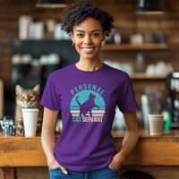 Load image into Gallery viewer, Personal Cat Servant, Retro Style Unisex Crewneck T-shirt
