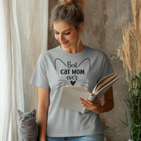 Load image into Gallery viewer, Best Cat Mom Ever, Unisex Crewneck T-shirt

