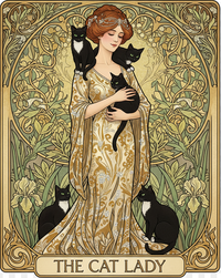 Load image into Gallery viewer, The Cat Lady Tarot Card
