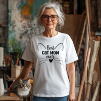 Load image into Gallery viewer, Best Cat Mom Ever, Unisex Crewneck T-shirt
