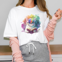 Load image into Gallery viewer, Neon Grumpy Reading Cat