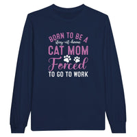 Load image into Gallery viewer, Born to Be a Stay at Home Cat Mom – Funny Cat Mom Shirt &amp; Hoodie
