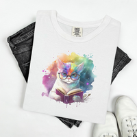 Load image into Gallery viewer, Neon Grumpy Reading Cat