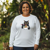 Load image into Gallery viewer, Black Cat Noodle Shirt, Crew Neck Gildan 5000, Women&#39;s clothing
